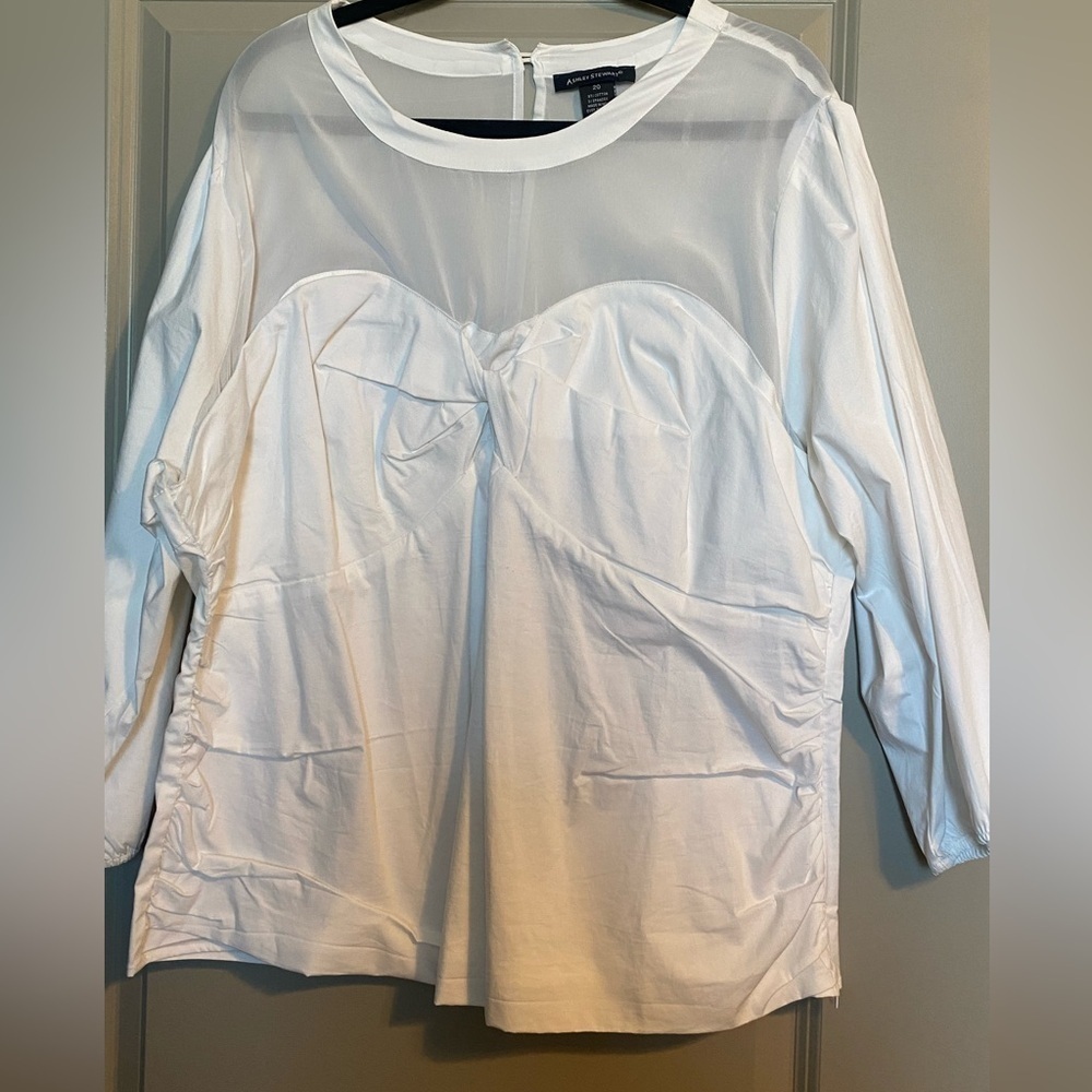 White peplum blouse